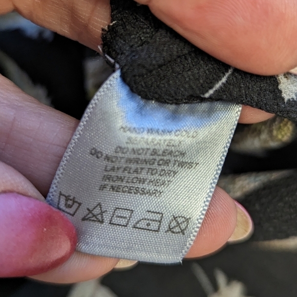 NOIR Black Blouse with Feathers L - Picture 10 of 12